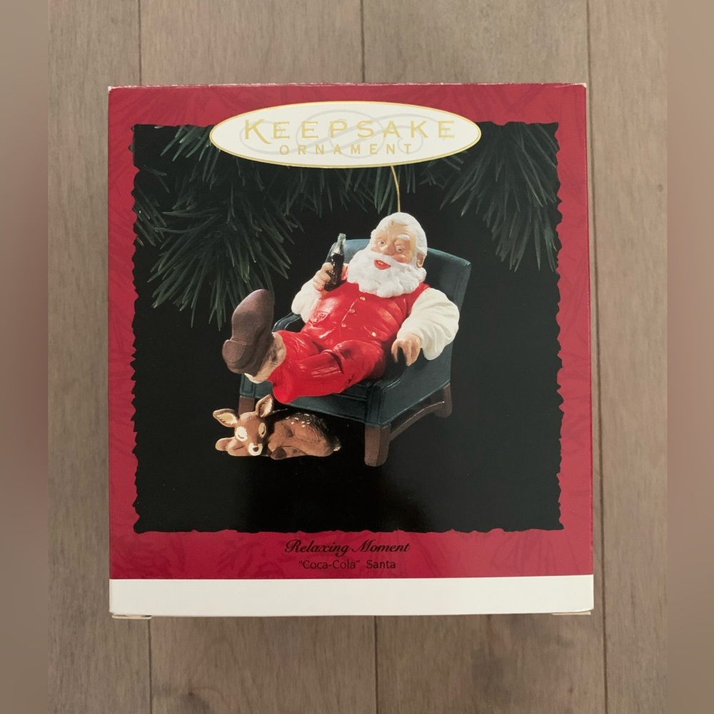 Relaxing Moment Coca-Cola Santa Hallmark Keepsake Ornament - 1994
